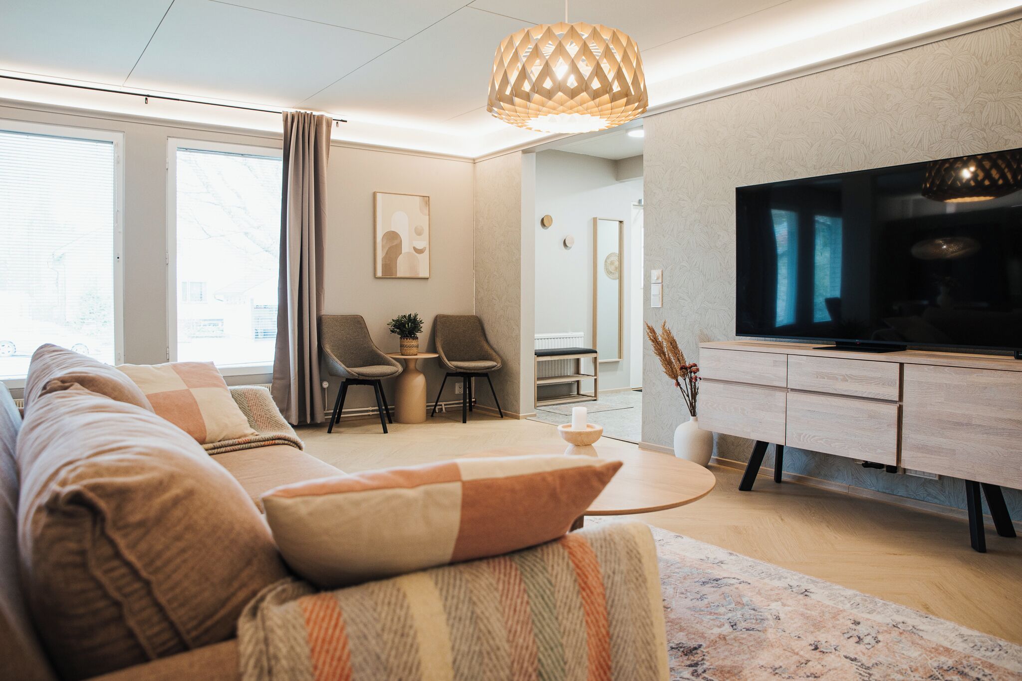 Apartamento, 3 quartos, vista para o pátio | Área de estar