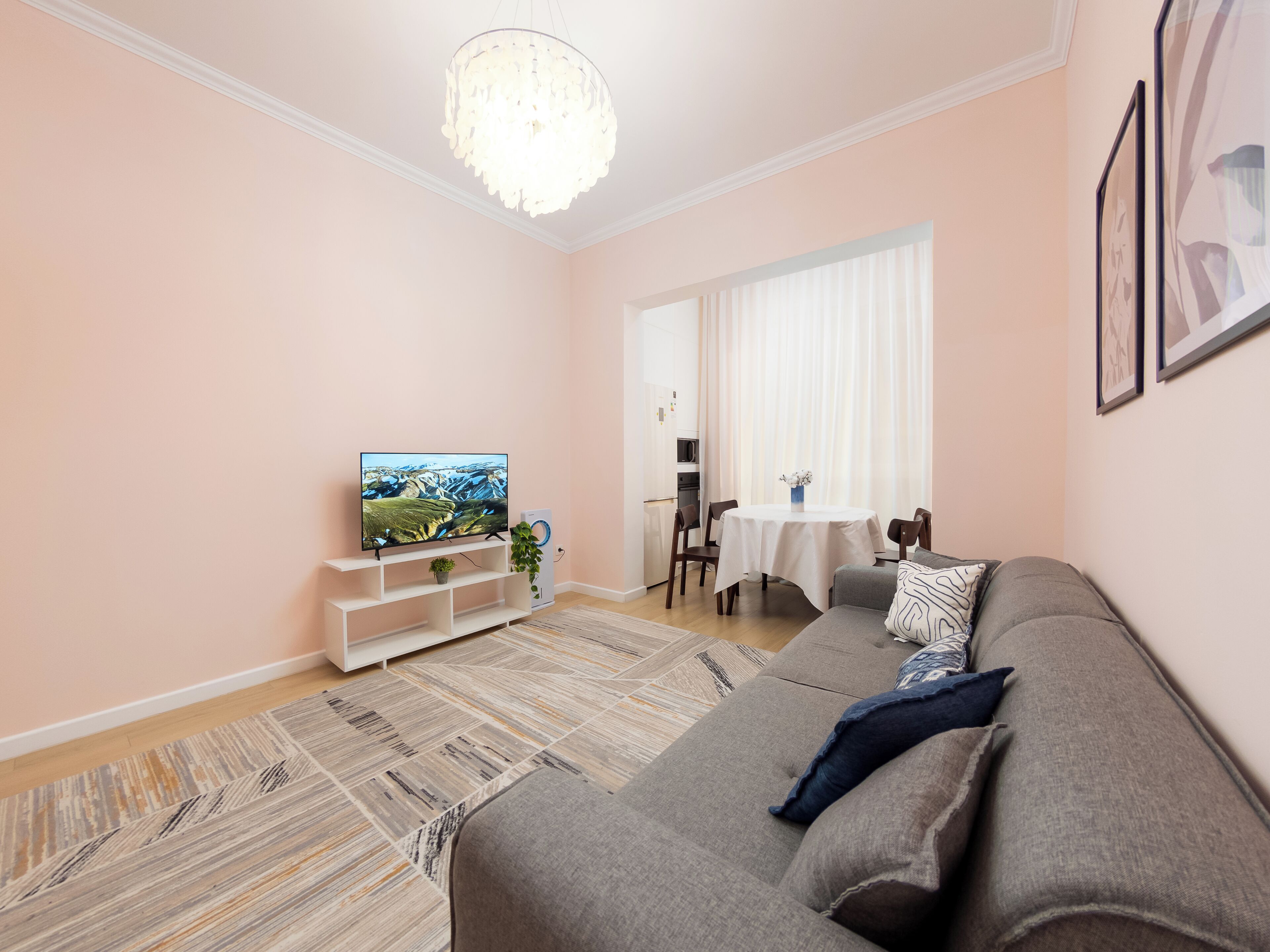 Appartement Confort, climatisation, vue montagne | Coin séjour