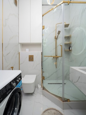 Appartement, uitzicht op stad | Badkamer
