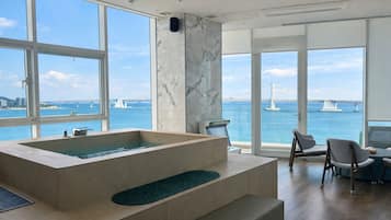 Twin Room, Balcony, Beach View | Spa
