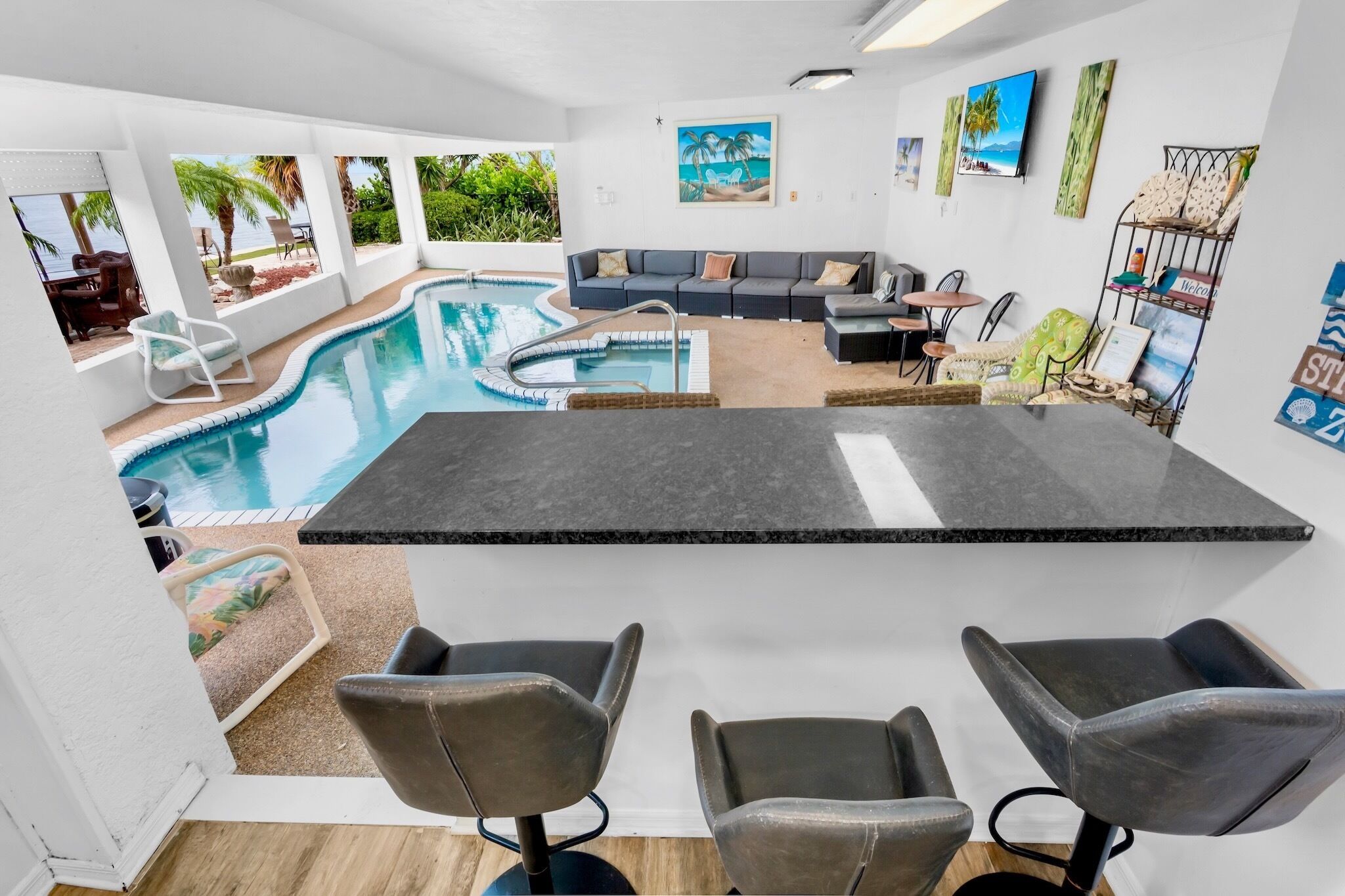 A heated pool