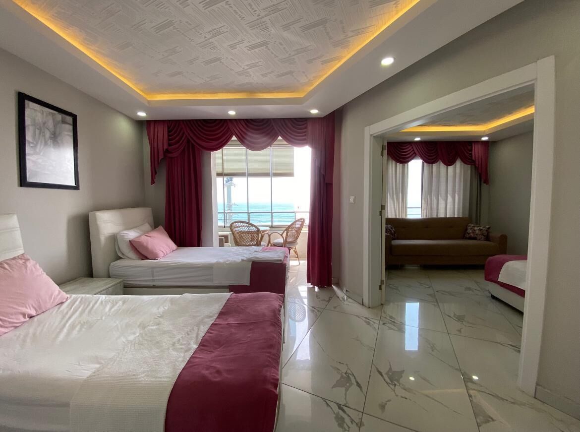 Comfort-Vierbettzimmer, Balkon, Meerblick | Kostenloses WLAN