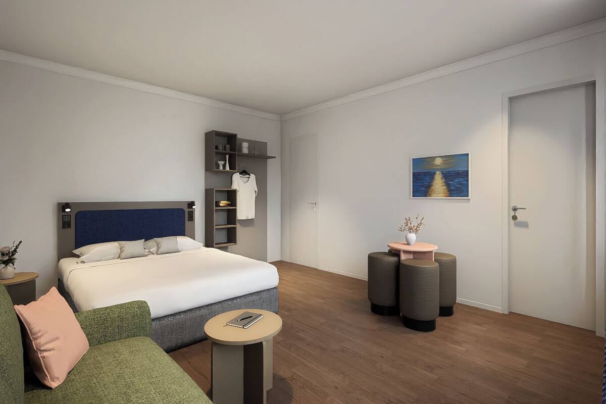 Apartemen | Meja kerja, ruang kerja ramah laptop, dan Wi-Fi gratis