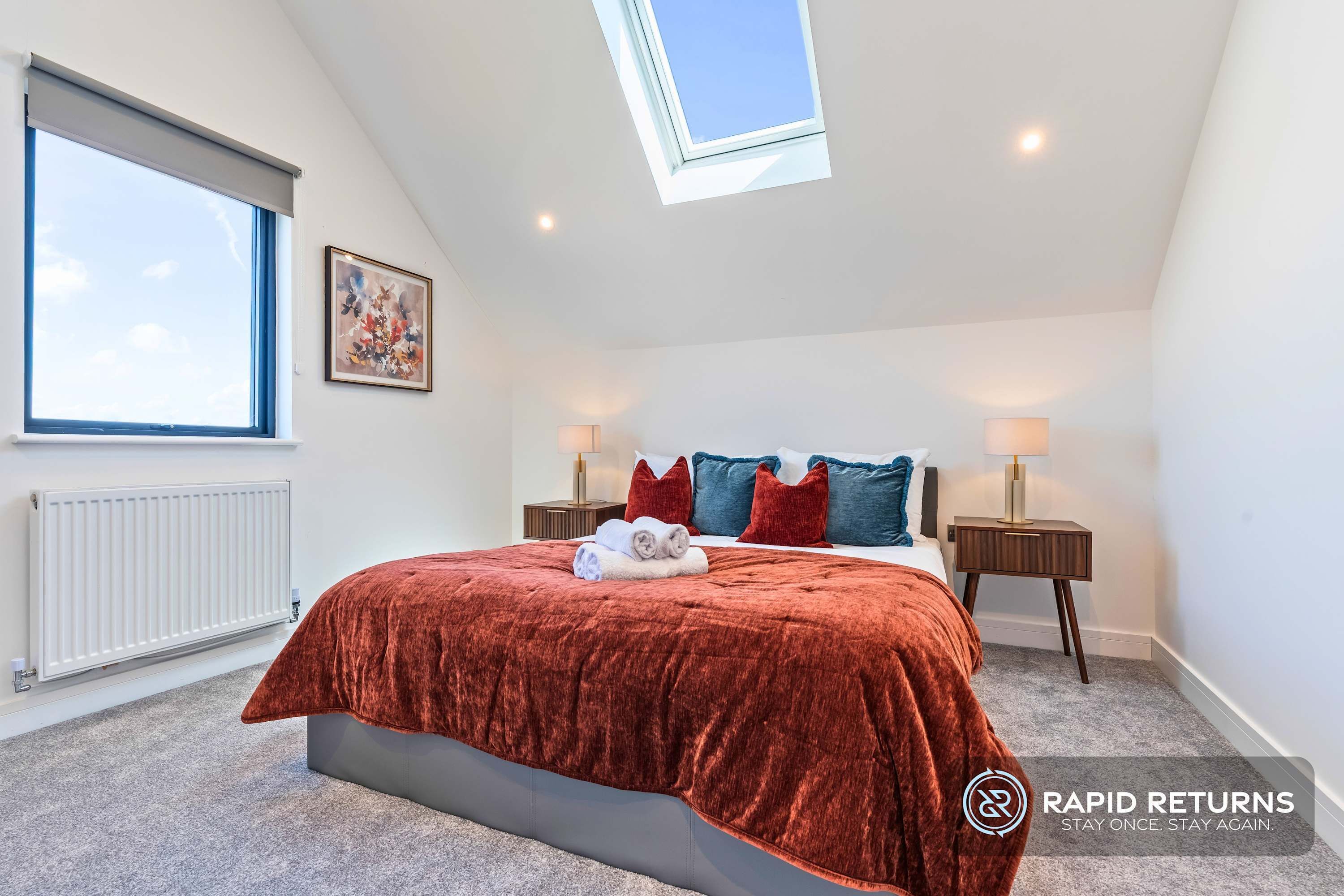 3 bedrooms, desk, iron/ironing board, travel cot