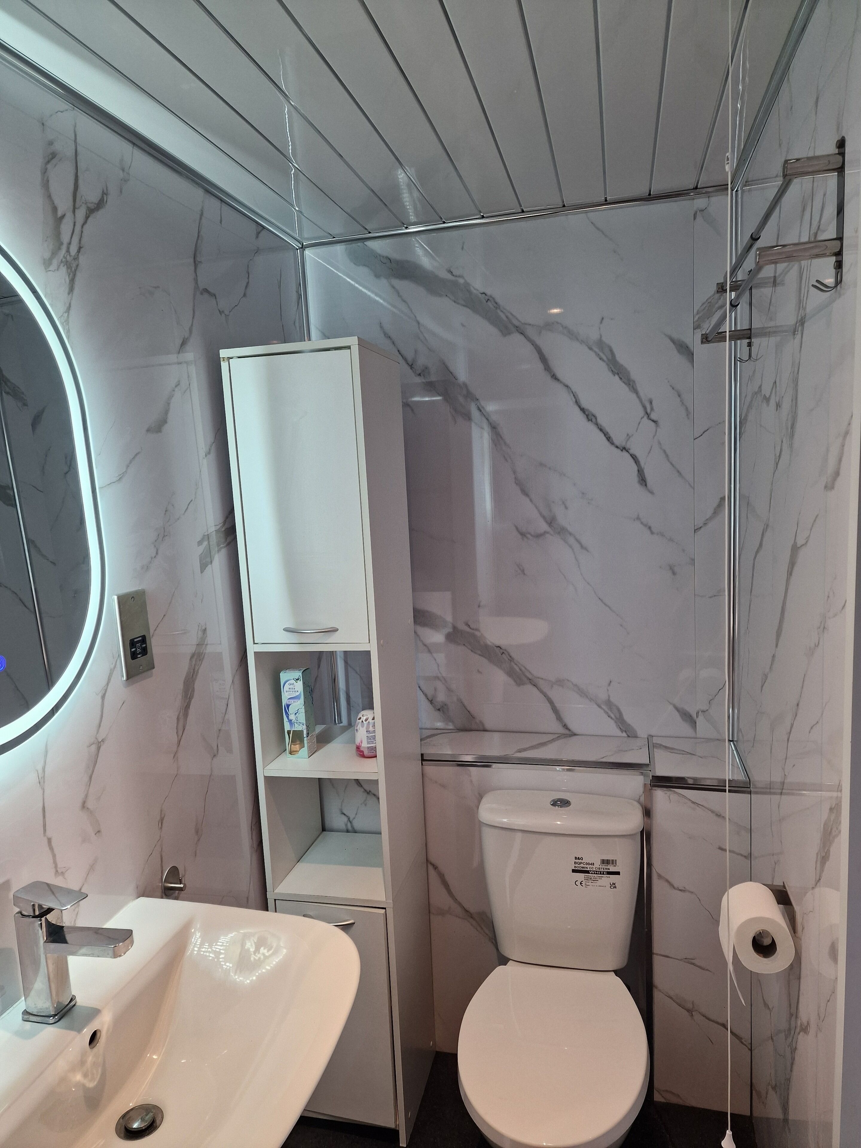 Towels, soap, toilet paper