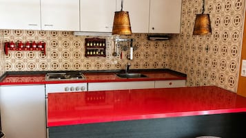 Apartment, Balcony, Garden View | Private kitchen