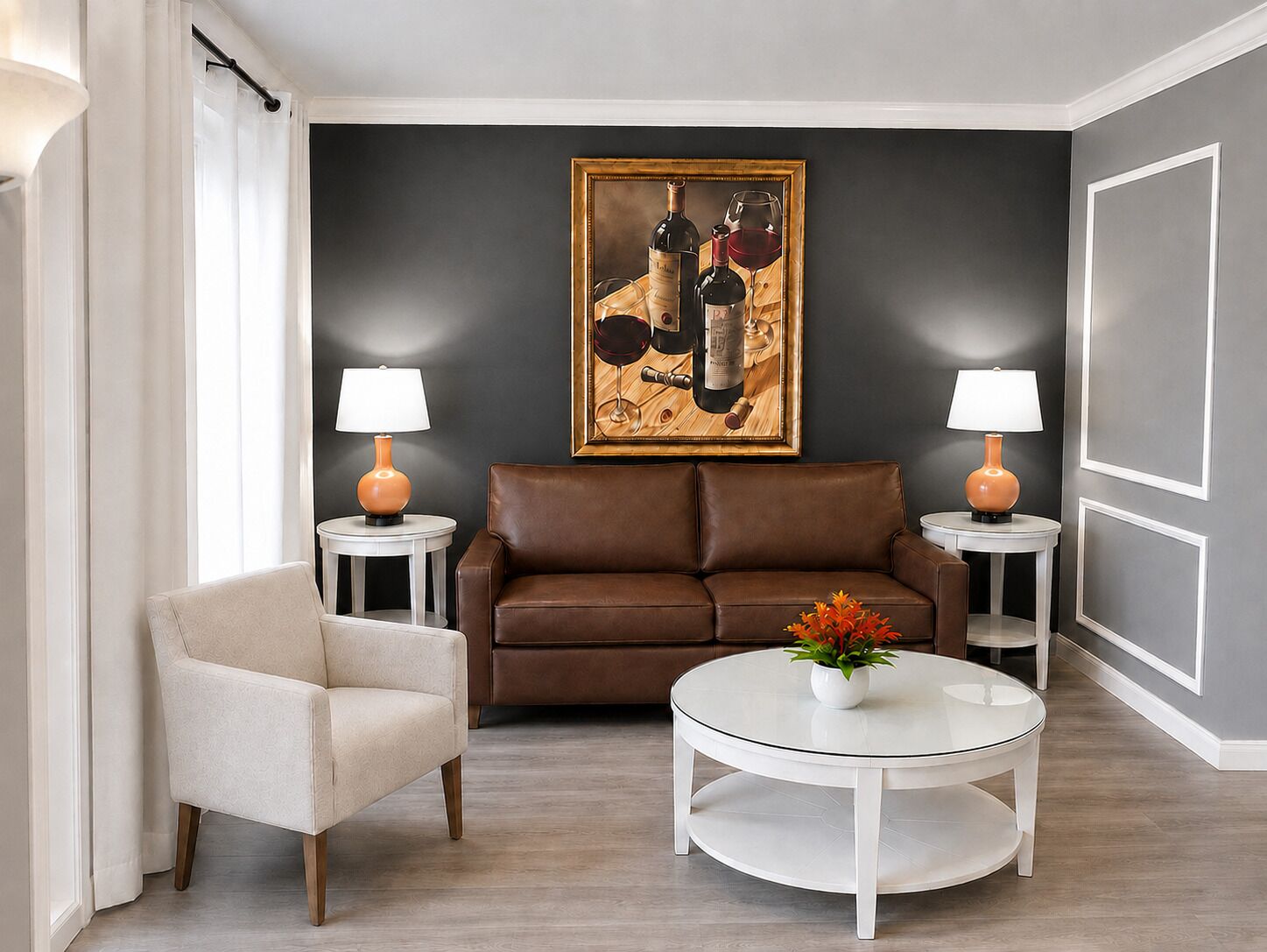 Deluxe Suite, 1 Bedroom, Kitchen | Ruang tamu | 65 inci sebuah televisyen pintar dengan digital, Netflix, Hulu