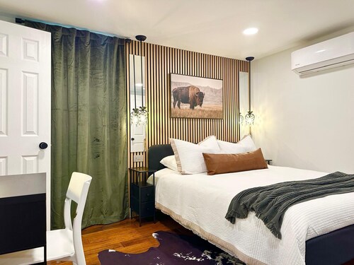 The Bison Cottage bungalow, a private boutique retreat in Cheyenne.