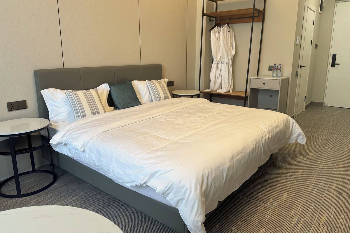 Comfort Double or Twin Room, City View | Desk, laptop workspace, blackout drapes, iron/ironing board (on request)