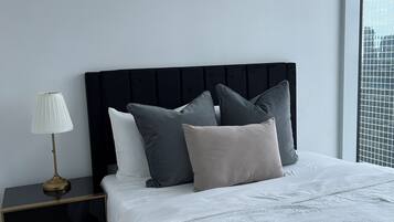 Condo, City View | Blackout drapes, soundproofing, iron/ironing board, WiFi (free)