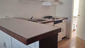 Basic Apartment, Balcony, Pool View | Private kitchen