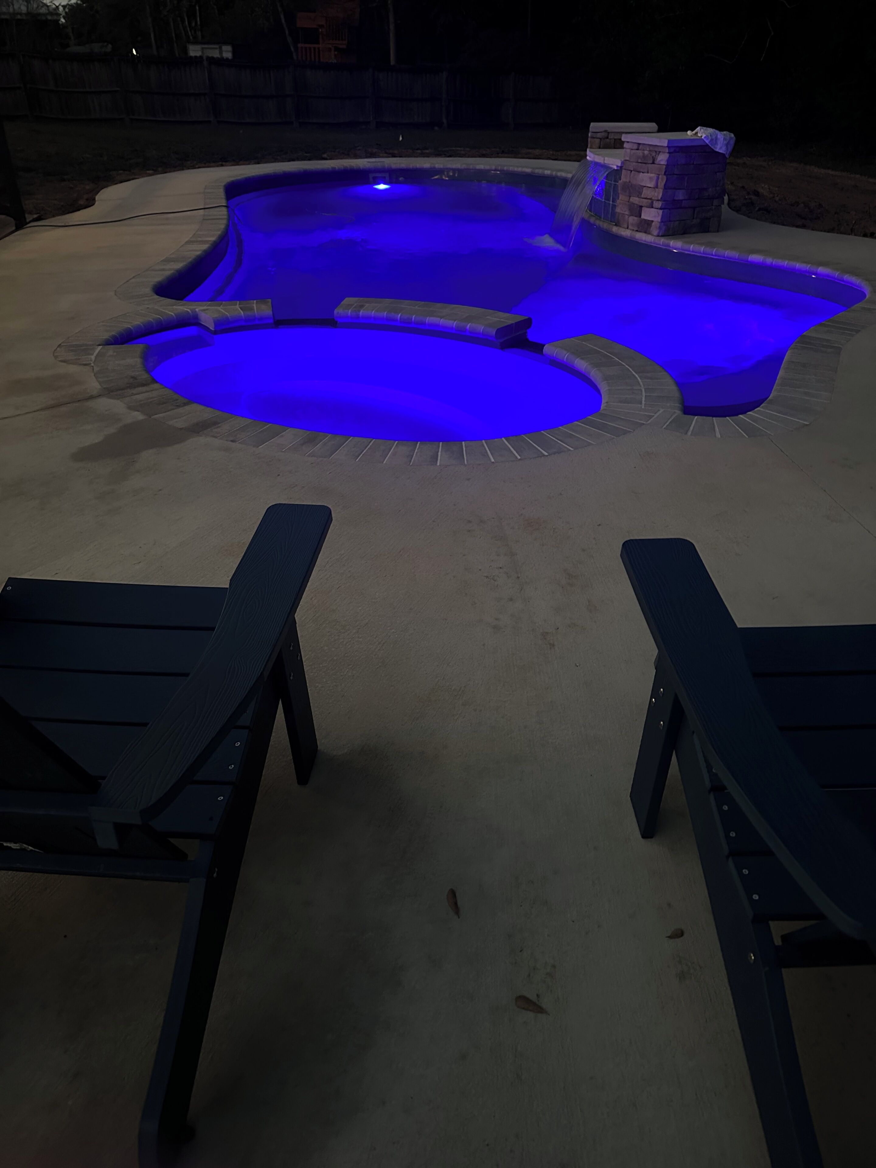 A heated pool