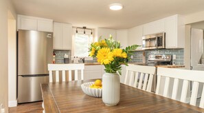 Private kitchen - Hunkerdown Hideaway | Pet-Friendly  |  4 Bedrooms  | Near Clare’s Beaches (Salmon River)