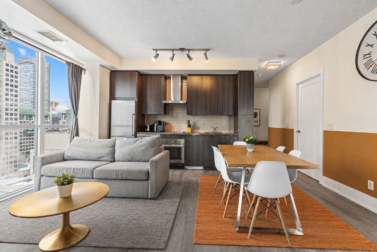 Apartment, Balcony, City View | Private kitchen | Full-size fridge, microwave, oven, dishwasher