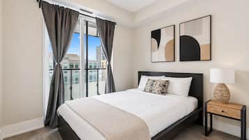 Departamento, balcón, vista a la ciudad | Escritorio, espacio para trabajar con laptop y wifi gratis