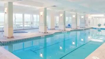 Indoor pool, 2 outdoor pools, pool umbrellas, pool loungers