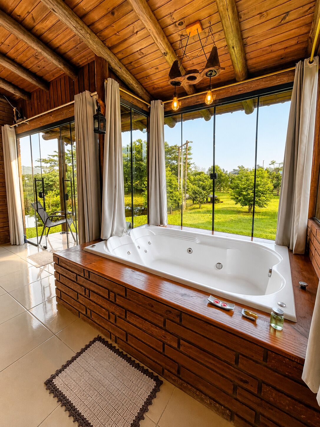 Deluxe Chalet, Mountain View | Bathroom | Hair dryer, towels, soap, shampoo