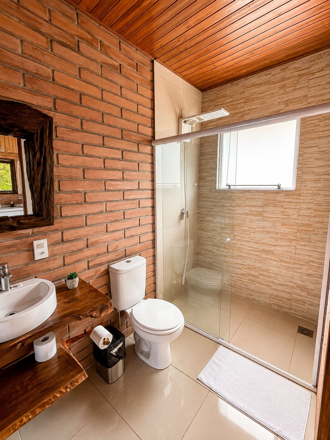 Chalé luxo, vista para a montanha | Banheiro | Secador de cabelo, toalhas de banho, sabonete, shampoo