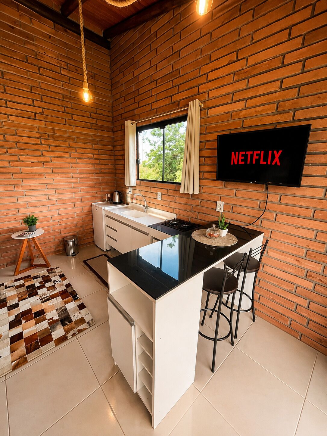 Deluxe-Chalet, Bergblick | Eigene Küche