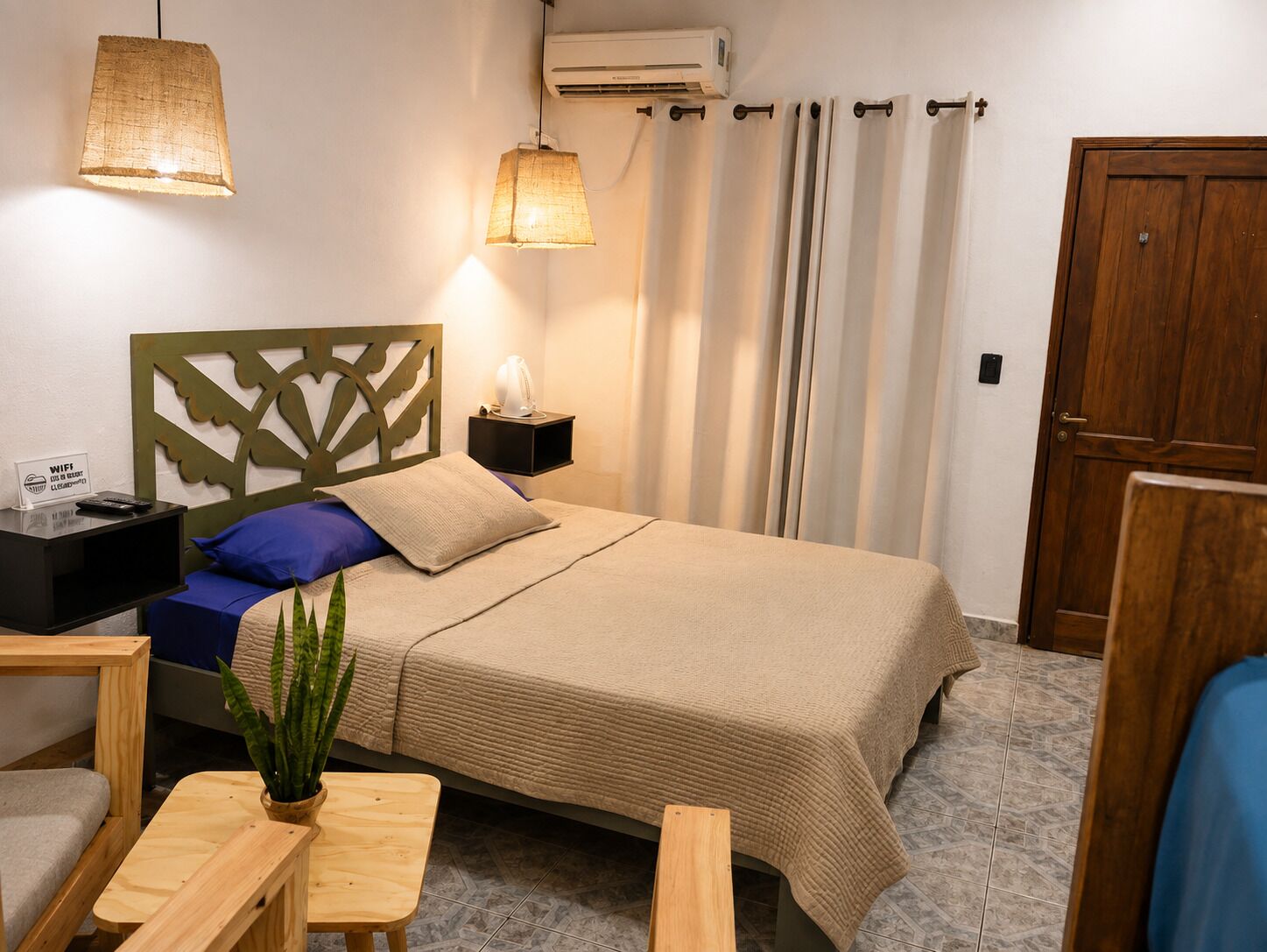 Double Room, Pool View | WiFi (free), bed sheets