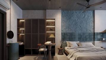 Luxury Apartment, City View | Premium bedding, memory foam beds, minibar, desk