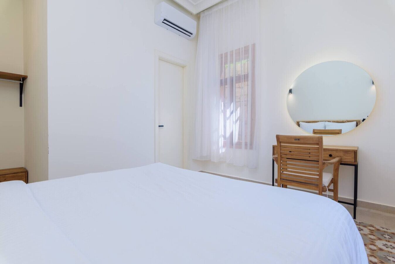 Ferienhaus, 1 Doppelbett und Schlafsofa, Kochnische, Meerblick | Bettwäsche aus ägyptischer Baumwolle, hochwertige Bettwaren