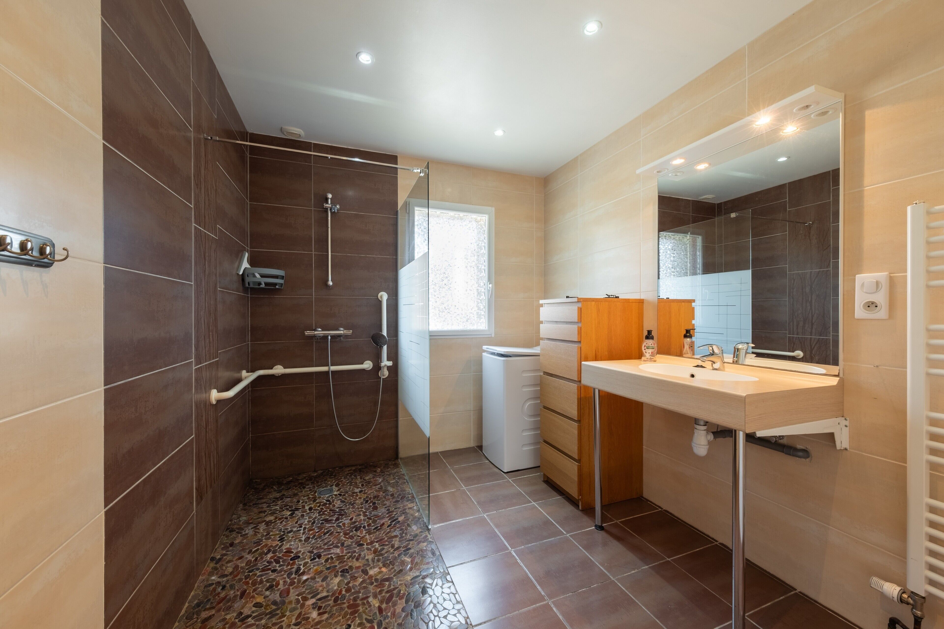 Shower, hair dryer