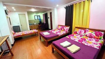 Family Room | Desk, blackout drapes, iron/ironing board (on request), WiFi (free)