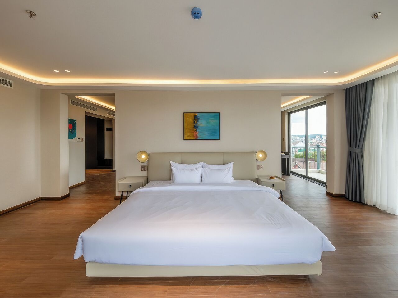 Suite Mewah, balkon, pemandangan kota