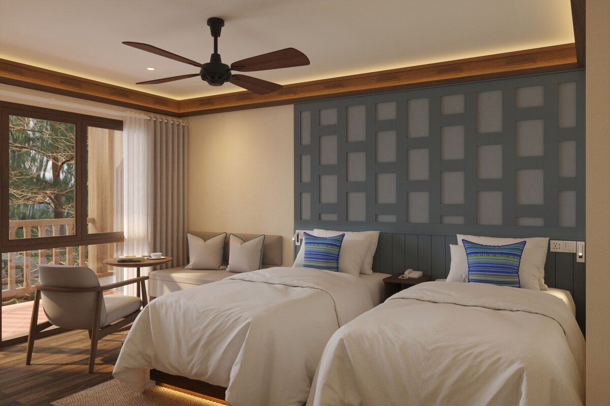 Superior Double or Twin Room, Garden View | Premium bedding, desk, WiFi (free), bed sheets