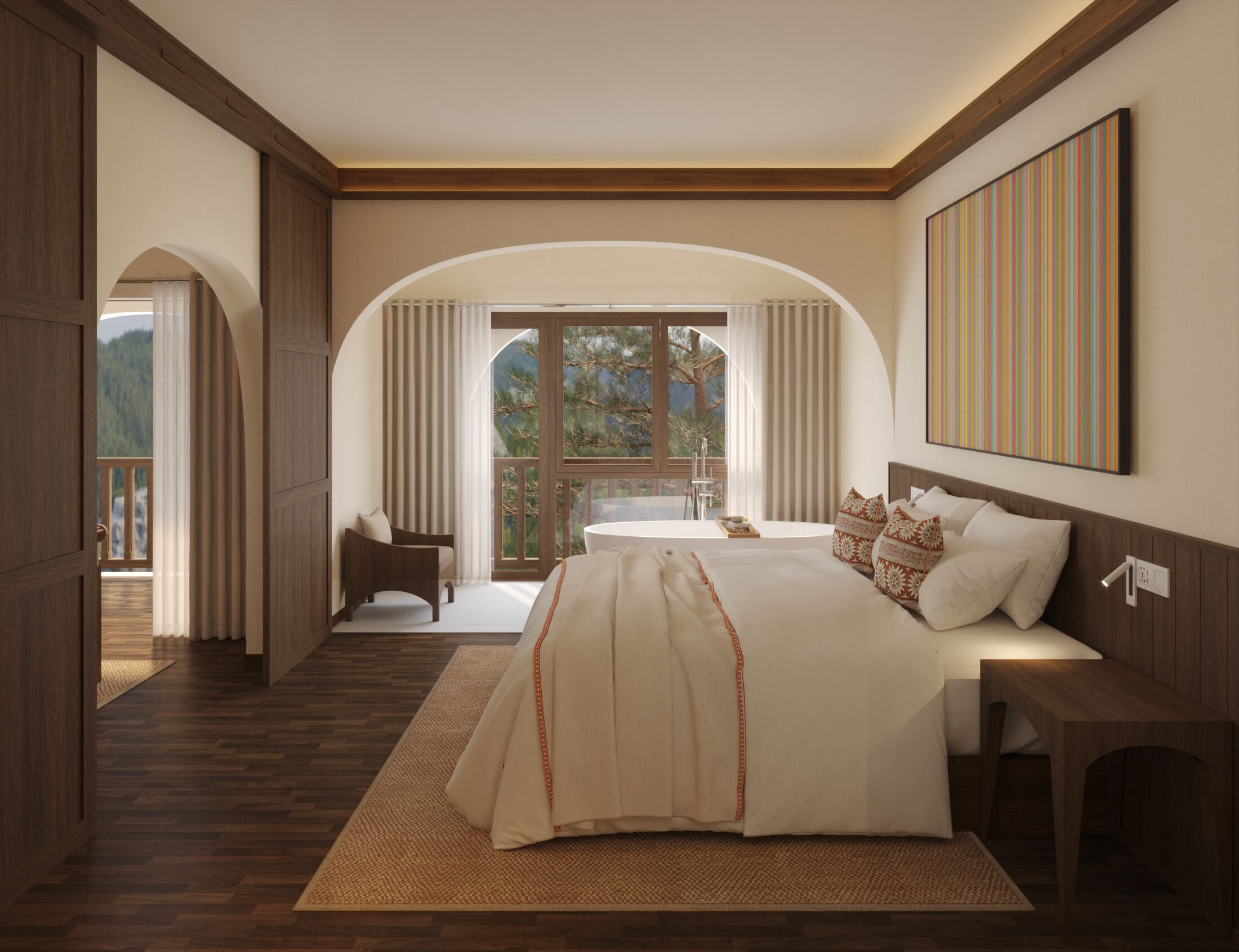 The Myst Suite | Premium bedding, desk, WiFi (free), bed sheets