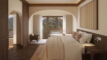 The Myst Suite | Premium bedding, desk, WiFi (free), bed sheets