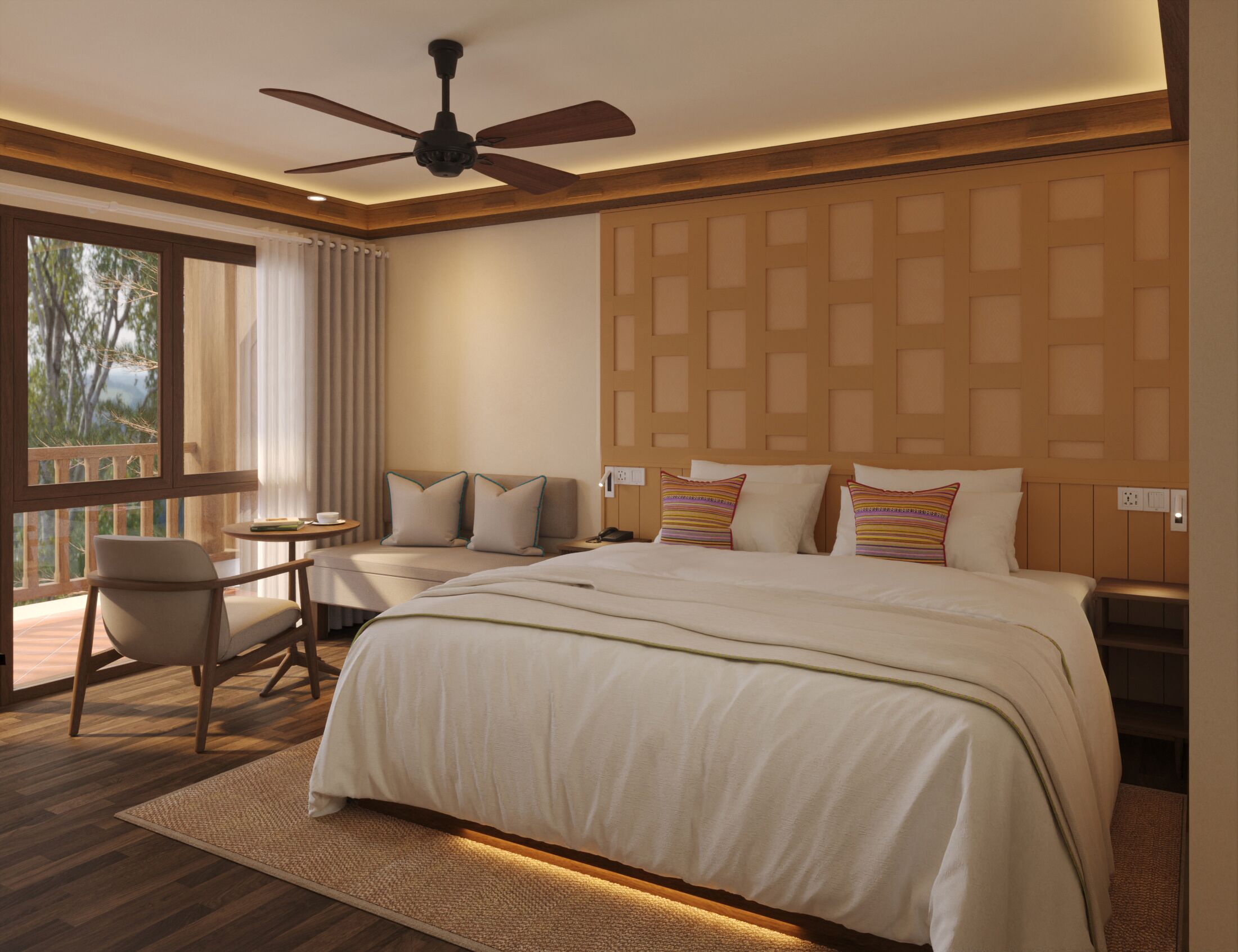 Superior Double or Twin Room, Garden View | WiFi (free), bed sheets