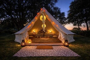 Outdoor banquet area