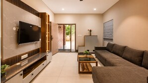 Apartment (1 Bedroom) | Living area - Orionrosewood Villa by Redolive3bhkacnr Airport (Bengaluru)