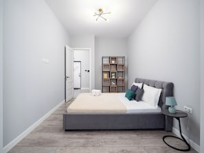 Apartment, Kitchen, Courtyard Area | Iron/ironing board, free WiFi - comfy apartments next to shopping center (Almaty)