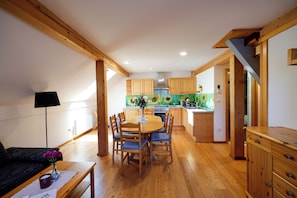 Comfort Apartment, 2 Bedrooms, Mountain View | Living area - Apartmaji Budinek (Kranjska Gora)