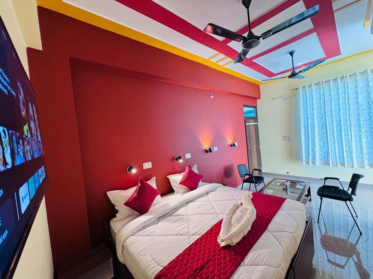 Deluxe Double Room, Pool View | Egyptian cotton sheets, premium bedding, pillow-top beds, desk