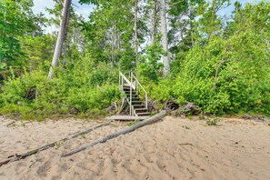Unclassified image, 2 of 39, button - Private Beach on Lake Huron! Group Retreat w/ Deck (Cheboygan)