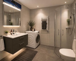 Apartamento, 1 quarto, para fumantes, sacada | Lavanderia