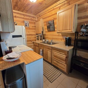 Private kitchen - Cozy Hideaway 3-bedroom cabin in charming Gaylord (Gaylord)