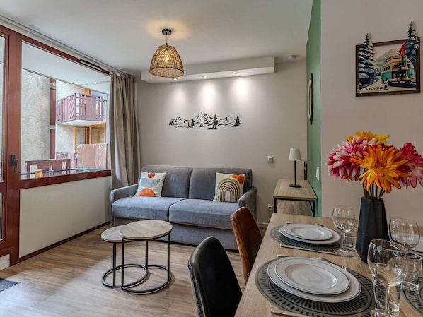 Living area - Cozy apartment near slopes - 4 guests (Plagne Bellecôte)