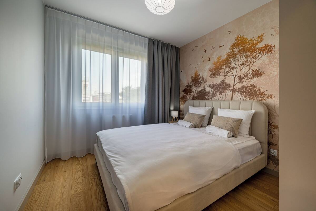 Apartamento, 1 cama de casal e sofá-cama | Ferros/tábuas de passar roupa, Wi-Fi de cortesia, roupa de cama