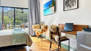 Iron/ironing board, WiFi, bed sheets