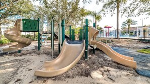 A playground with slides and climbing structures. - Windsor Palms 79 - Four Bedroom Villa, Sleeps 9 (Orlando)