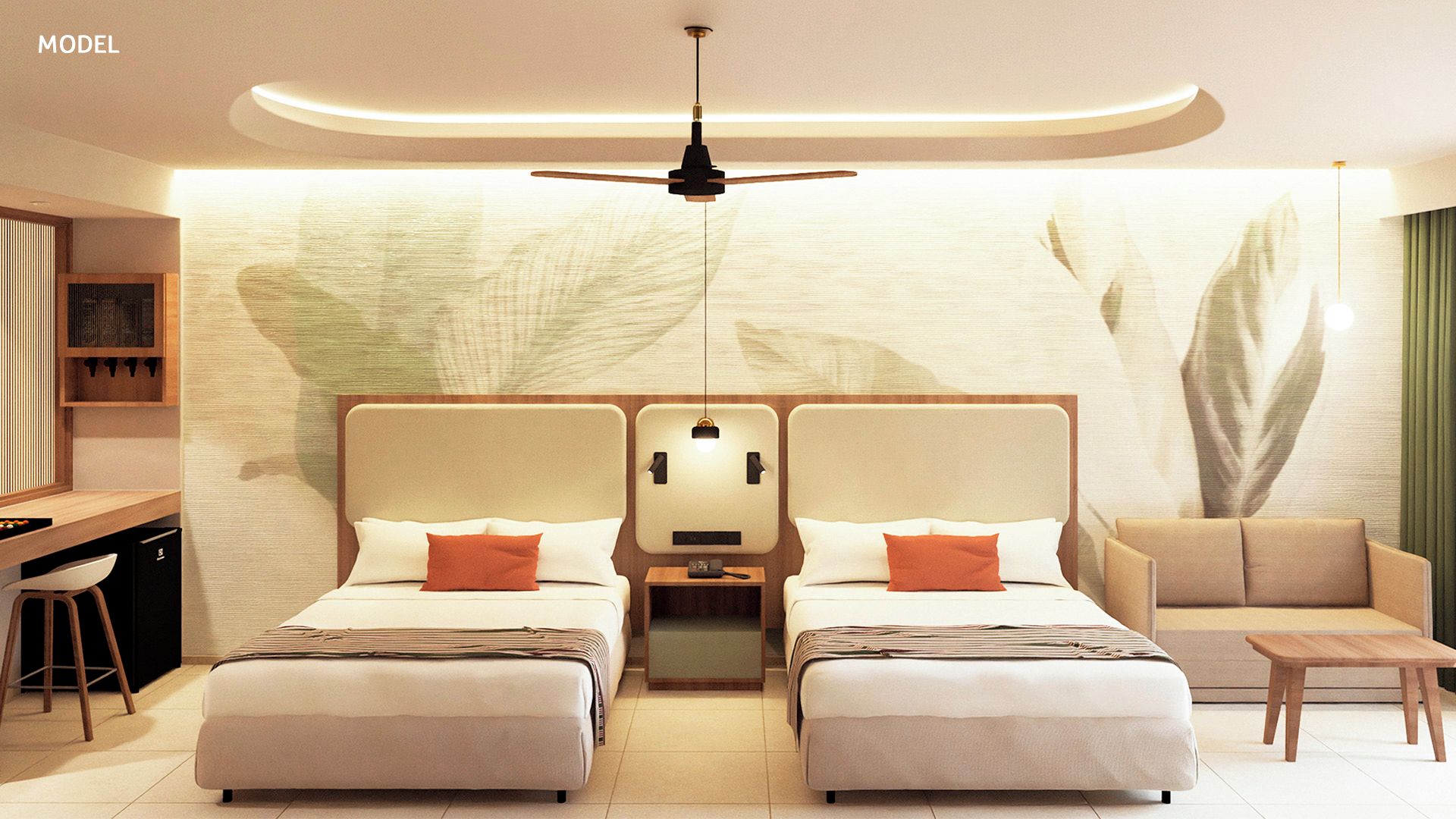 Junior Suite, Garden View (M) | Minibar (free items), in-room safe, desk, blackout drapes