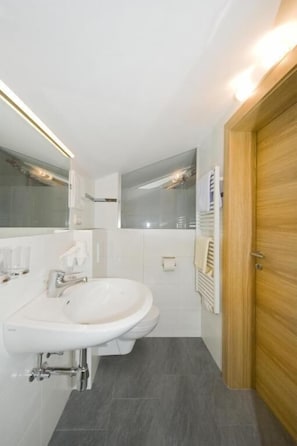 Shower, hair dryer, toilet paper - Pension Riedlsperger (Saalbach)