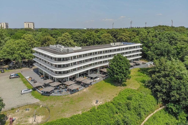 Soak in the serene woodland setting from above.