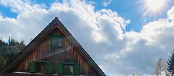 Zirbitzhütte at the edge of the forest—sauna, fireplace, fire pit, view