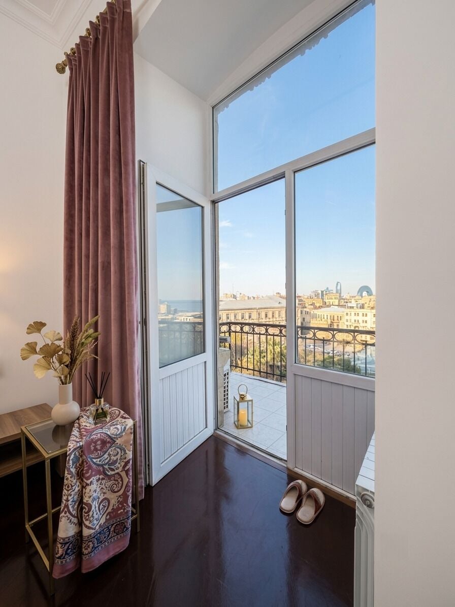 Family Quadruple Room, Balcony, City View | In-room safe, desk, laptop workspace, blackout drapes